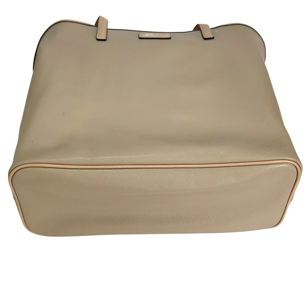 Coach Tote Bag Park‎ Metro F24341 Beige Leather Pink Trim Shoulder Purse